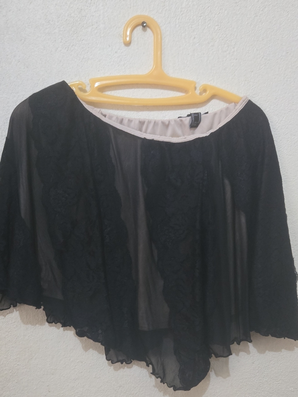 Black Sheer Lace Skirt